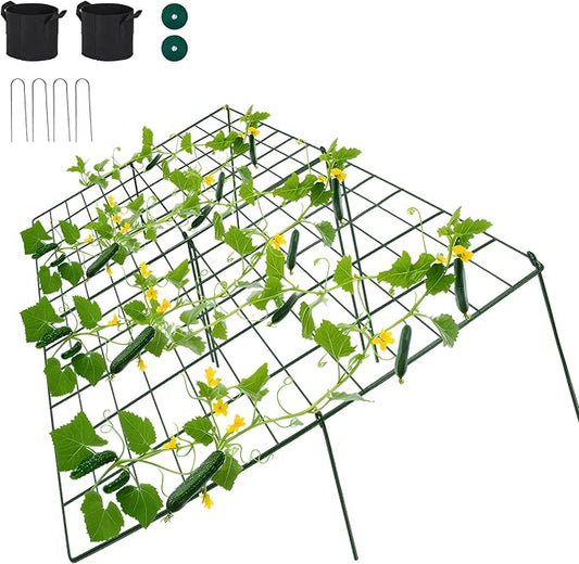 Cucumber Trellis for Raised Bed, 48" L x 48" W Garden Trellis for Climbing Plants Outdoor with Support Structures, A Frame Trellis for Climbing Vegetables Peas, Vine, Bean