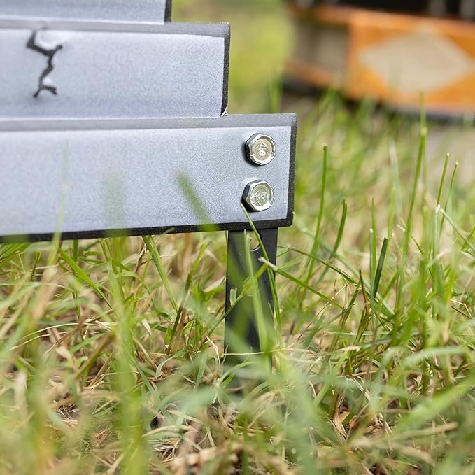 3-D Metal Halloween Pet Cemetery 17" Tombstones - Full Set of 6 w Stakes -Durable, Rustproof, UV Raised Printing- Upgrade Your Haunted House Mansion Cemetary Lawn Decor- No More Flimsy Foam Graveyards