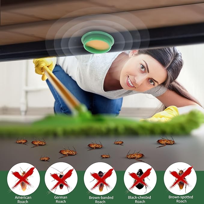 24 Pack Cockroach Gel Bait & Roach Killer Indoor for Home, Powerful Roach Repellent Bait Trap Infestation Solution, Easy to Use Cockroach Deterrent Indoor Outdoor for Kitchen Home RV Corner Pet Safe