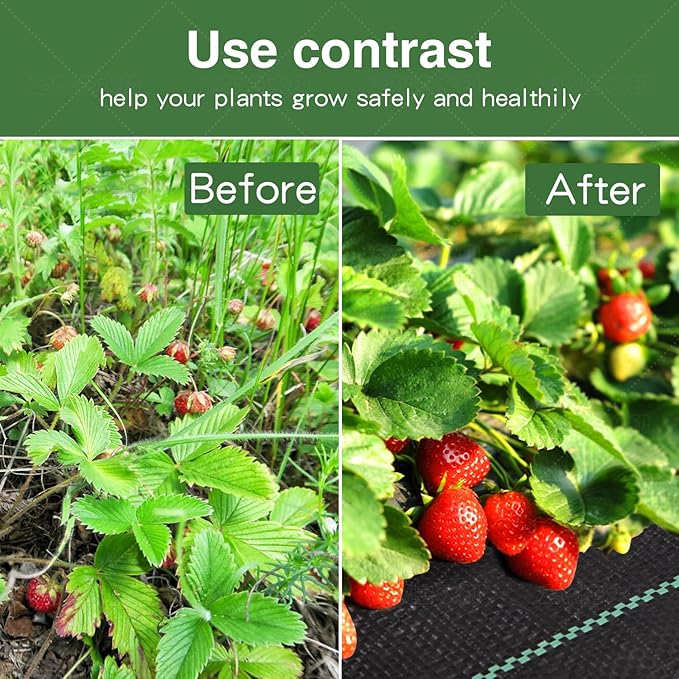 6ftx100ft Weed Barrier Landscape Fabric Heavy Duty 3.2oz, Weed Gardening Ground Cover Mat, Weed Control Garden Cloth, Woven Geotextile Fabric for Underlayment, Commercial Driveway Fabric, Black