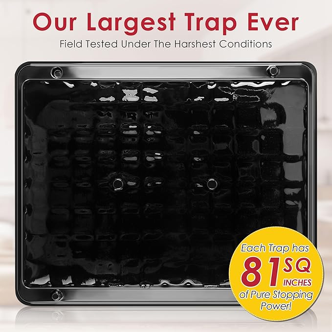 Qualirey Jumbo Rat & Mouse Glue Traps, 11.8 X 9.84 in Large Heavy Duty Mouse Traps Indoor for Home, Pre Scented Adhesive Plastic Tray with for Spider Trap, Snake, Mice, Children and Pet Safe(10 Pack)