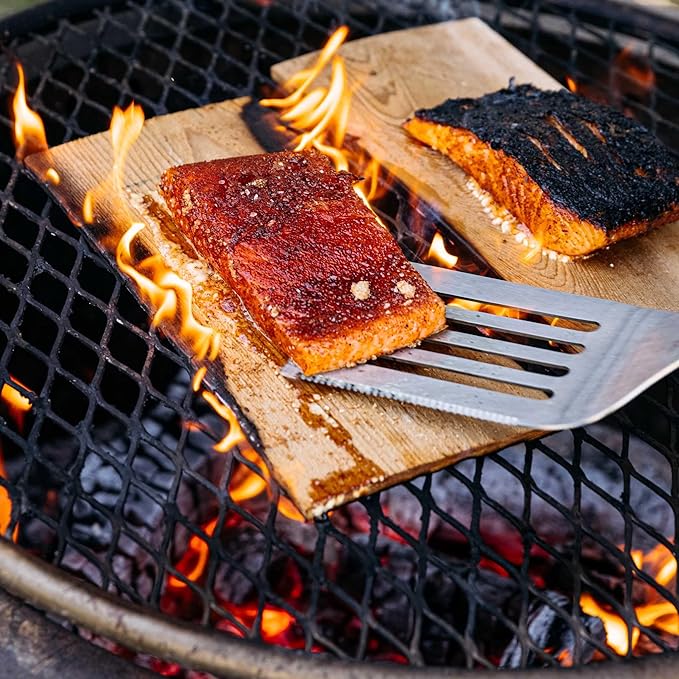 Breeo Smokeless Fire Pit Grilling Bundle (X Series 24 Corten Steel, Outpost Grill, Ash Shovel, & Lid) | 27.5 inch Smokeless Firepit for Outside | Ideal for Families