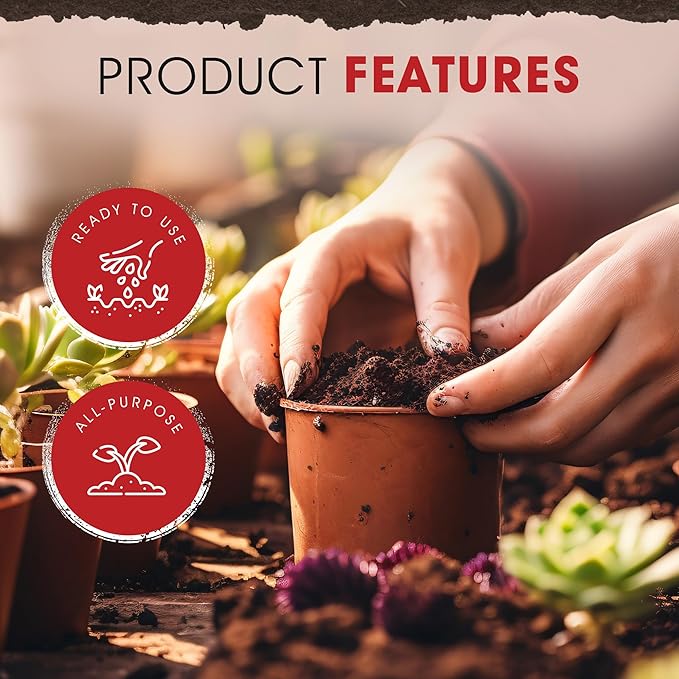 Michigan Peat Garden Magic Indoor and Outdoor Organic Planting Potting Topsoil Mix with Perlite Blend and Moisture Retention, 40-Pound Bag (3 Pack)