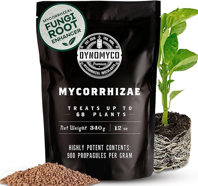 DYNOMYCO Granular Mycorrhizal Fungi Inoculant, 340g / 12oz – Boosts Root Growth, Yields & Nutrient Uptake – 900 Propagules/g, Concentrated Granules, & OMRI Listed – Biofertilizer for Plant Growth