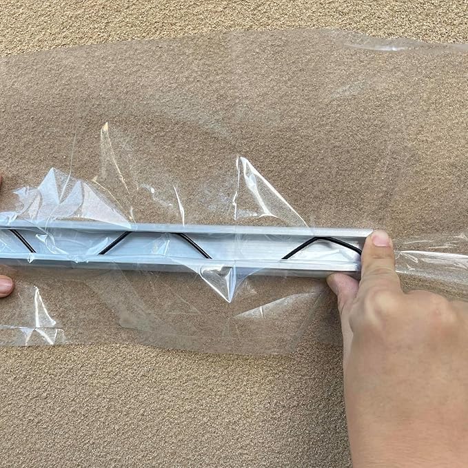 6.6 FT Set of 20 Greenhouse Spring Wire and Lock Channel Kit, PVC-Coated Wires and Aluminum Lock Channels for Greenhouse Plastic Film,Shade Cloth