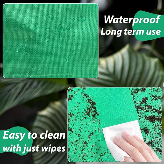 59" x 39" Extra Large Plant Repotting Mat, Foldable Large Repotting Mat for Indoor Plants, Transplanting Houseplants, Pot Out, Mix Soil and Mess Control, Gardening Gifts for Plant Lover(Green)