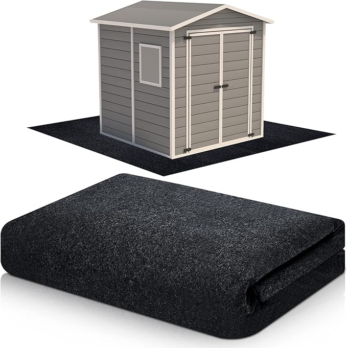 Haull Outdoor Storage Shed Floor Moat Waterproof Outdoor Carport Mat Thickened Soft Patio Furniture Pad Washable with Non Slip Backing, Storage Shed Not Included(5 x 3 ft)