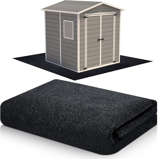 Haull Outdoor Storage Shed Floor Moat Waterproof Outdoor Carport Mat Thickened Soft Patio Furniture Pad Washable with Non Slip Backing, Storage Shed Not Included(4 x 3 ft)