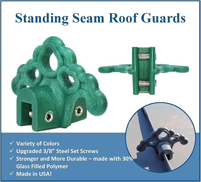 Plastic Roof Ice Guard Snow Guard Snow Stops for Standing Seam Metal Roofing - Multi-Color/Multi-Pack Listing (5, Light Grey)