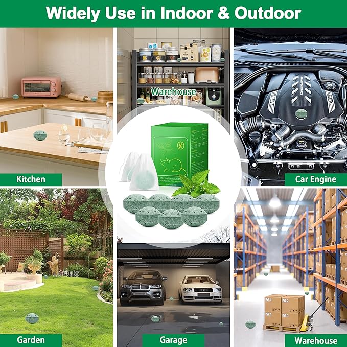 24 Pack Skunk Repellent for Outdoor - Raccoon Repellent Outdoor, Keep Skunks Raccoons Squirrels Away from Garden,Yard, Farm, Rodent Deterrent, Natural Ingredients Family & Pet Safe