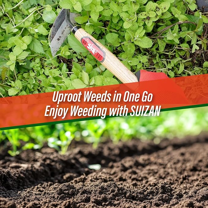 SUIZAN Nejiri Kama Weeding Sickle 13" - Professional Japanese Hand Weed Puller Garden Hoe Gardening Tools