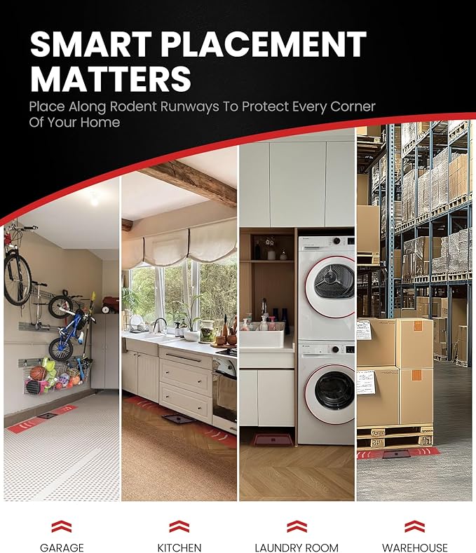 Sticky Mouse Traps for Indoor Use – 24 Pack Rat Glue Traps with Bait Slot, Pet Safe Rodent Catcher for Kitchen, Garage, Basement – Catches Mice, Snakes, Roaches,Non-Toxic, Medium Size