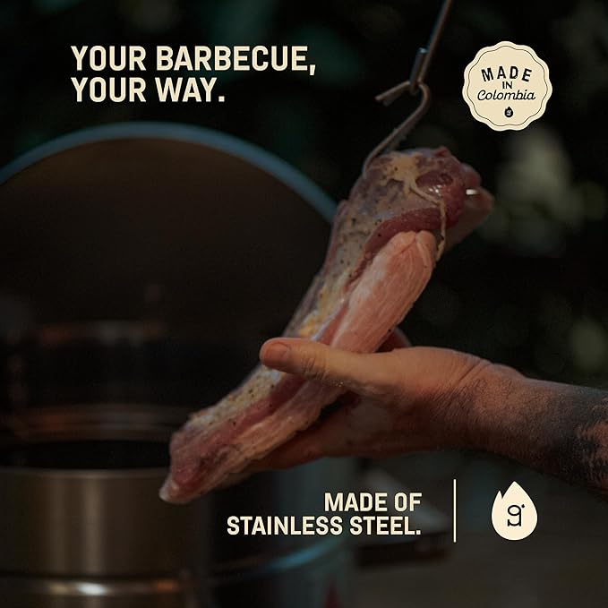 Charcoal Grills - Basic 40 lbs - Stainless Steel Smoker Grill 3-in-1 for Cooking & Home BBQ - Portable Vertical Smoker Barrel for Outdoor & Camping - Meat Grill with Thermometer & Accessories