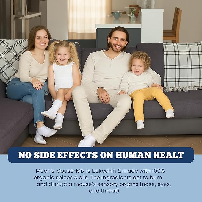 Moen's Critter Crumbs Mouse & Rodent Repellent – Peppermint Oil Indoor & Outdoor Deterrent for Mice, Rats,Rabbits, Squirrels & Deer – Safe for Pets & Family-Super pest Power-½ Gallon