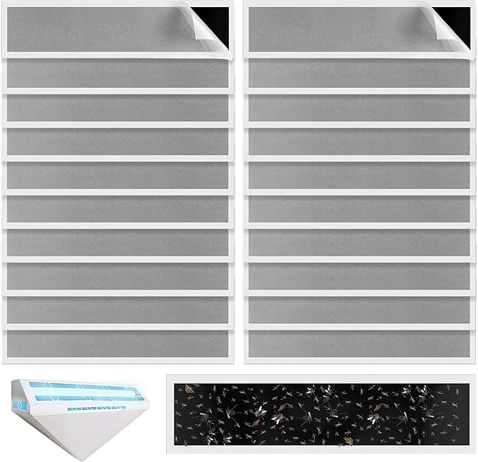 Qualirey 20 Pack Flying Insect Trap Refill Compatible with Gardner WS-85/90/95 Wall Sconce Fly Trap Lamp, Commercial Fly Trap Replacement Glue Boards for Restaurants, Healthcare Facilities, Home