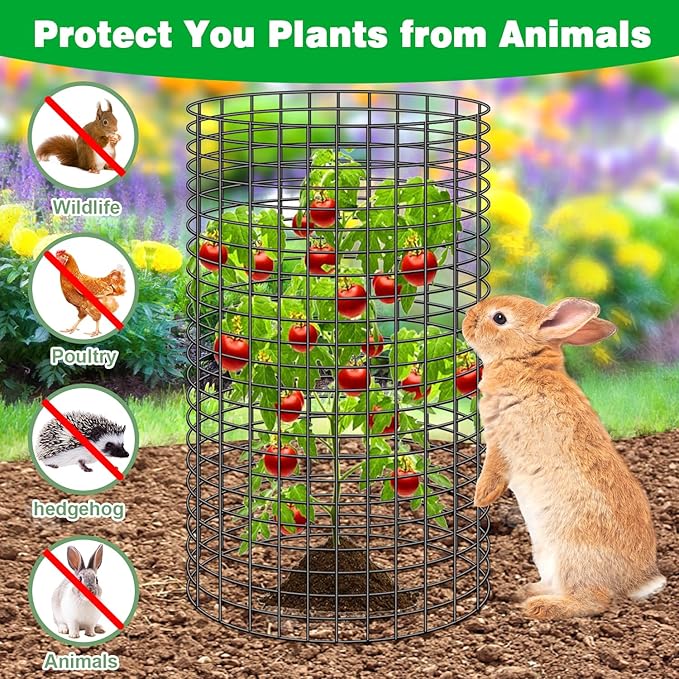 10 Pcs 11.8"x 11.8"/11.8"x 19.6" Available Chicken Wire Cloches for Plants, Plant Protector from Animal, Garden Covers Netting Iron Wire Mesh to Protect Plants Vegetables from Rabbit Squirrel Chicken