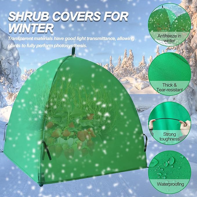 40″*40″*31″ Winter Plant Warm Covers - Raised Bed Cover, Garden Row Accelerator, Warm Tent Freeze Protection Humidity Domes for Germination, Seedling Propagation Protecting Plants from Animals 2 PCS