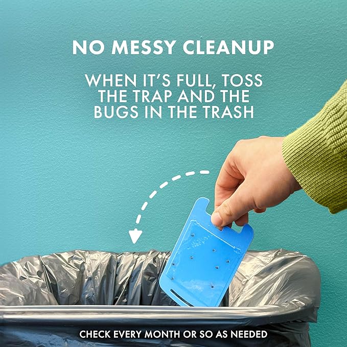 STEM Light Trap Refill Cartridges, Indoor Fruit Fly Trap, Effective Insect Control for Home, Attracts and Traps Flying Insects, Compatible with STEM Light Trap, 4 Count