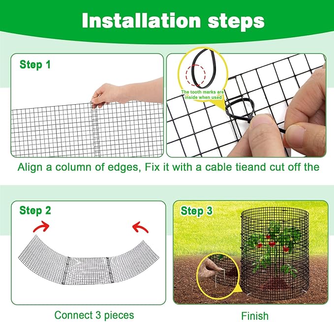 10 Pcs 11.8"x 11.8"/11.8"x 19.6" Available Chicken Wire Cloches for Plants, Plant Protector from Animal, Garden Covers Netting Iron Wire Mesh to Protect Plants Vegetables from Rabbit Squirrel Chicken