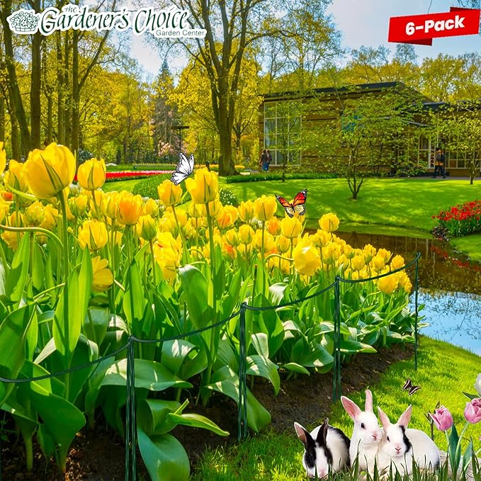 6-Pack Snake Plant Support Stakes, Half-Round Peony Cages and Supports, Green Plant Support Ring - Sturdy and Durable for Indoor and Outdoor Potted Plants, Such as Amaryllis, Peony, Hydrangea