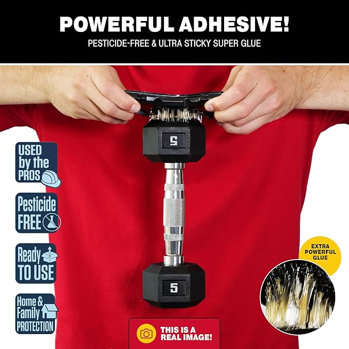 Catchmaster Mouse & Insect Glue Traps 40-Pk, Adhesive Rodent & Bug Catcher, Mouse Traps Indoor for Home, Sticky Glue Boards for Mice and Insects, Pest Control for House & Garage