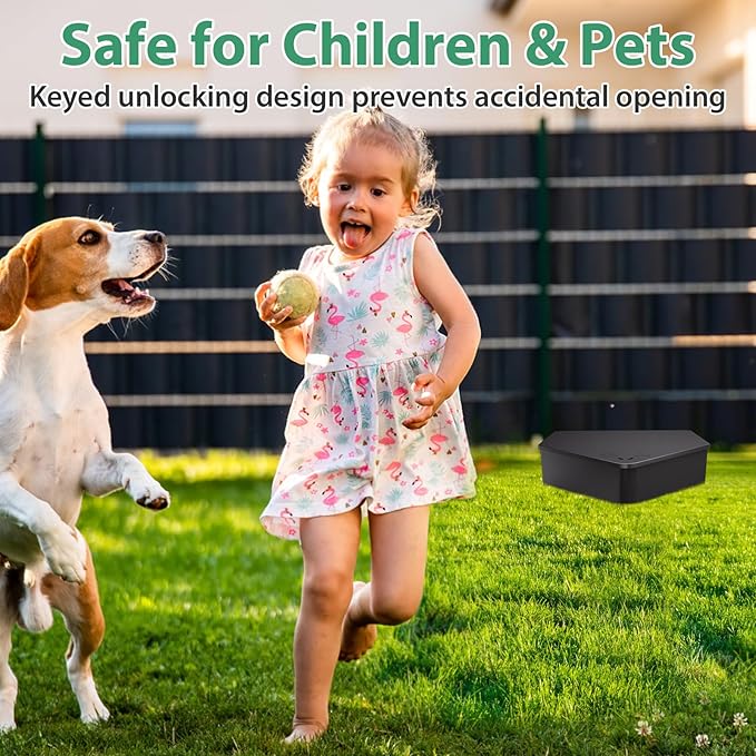 Rat Station Box with Keys, 6 Pack Rodent Station Keeps Rats Away, Keeps Children and Pets Safe, Key Unlocking, Reusable & Long-Lasting, Indoor & Outdoor