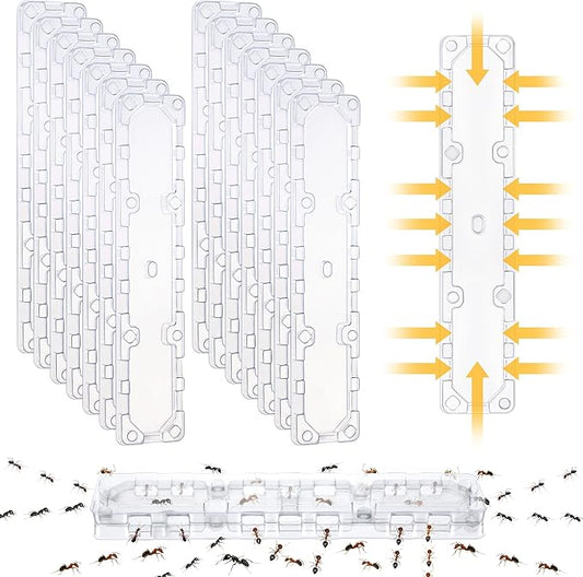 Qualirey 8 Set Ant Bait Stations Reusable (Bait NOT Included), Multi Surface Ant Killer Trap for Home, Control for Indoor and Outdoor Use, Roach Station for Common Household (Large)