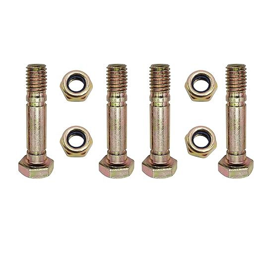 4-Pack 710-0890a 910-0890A 710-0890 Snowblowers Shear Bolts and Nuts Replaces MTD Cub Cadet Troy-Bilt SnowThrower
