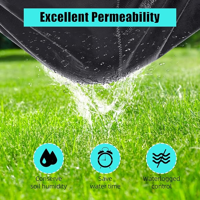 PioneerWorks 4ft x 250ft Premium Weed Barrier Landscape Fabric, 5oz Heavy Duty, Weed Control Fabric, High Permeability Good for Flower Bed, Driveway Fabric Ground Cover