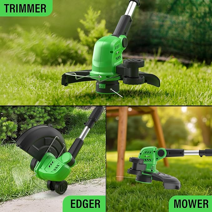 SOYUS Cordless 13 Inch 20V Lawn Mowers & 20V 12 Inch Weed Wacker