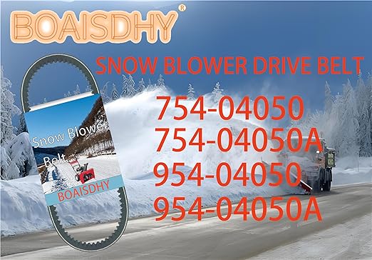 954-04050A Replaces 754-04050a 754-04050 954-04050 Auger Drive Belt (1/2" x 35") for MTD Craftsman Cub Cadet Troy-Bilt 123R 280EX 179E 2-Stage Snow Thrower