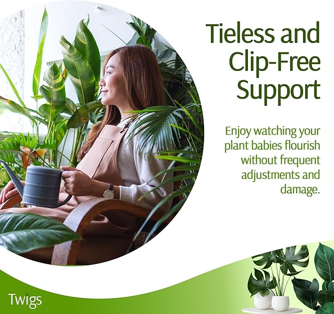 Plant Support Stakes, Stem Holder Structures for Indoor & Outdoor Use, Garden Accessories for Climbing & Potted Plants, Trellis Alternative - Monstera (Dark Green), 10 Pack, 22" L, Original