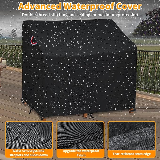 Potting Bench Cover for Outdoor Potting Bench Table UV Resistant Waterproof Outdoor Garden Potting Bench Table Cover 47"x20"x47"Windproof Outside Potting Bench Table Covers (Black)
