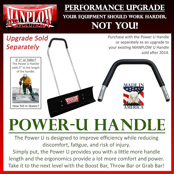 MANPLOW RevolutionX Snow Pushers and Shovels (U-Handle, 24")