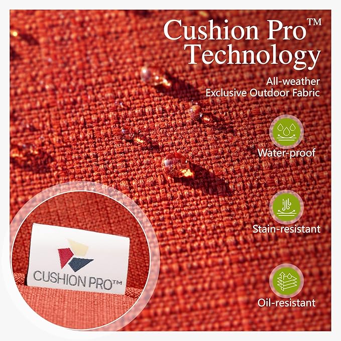 Sophia & William Patio Furniture Set, 5 Piece Metal Outdoor Conversation Set with 3-Seater Outdoor Couch, 2 Swivel Chairs, 1 Loveseat,1 Coffee Table for Outdoor Seating, Backyard, Porch(Red)