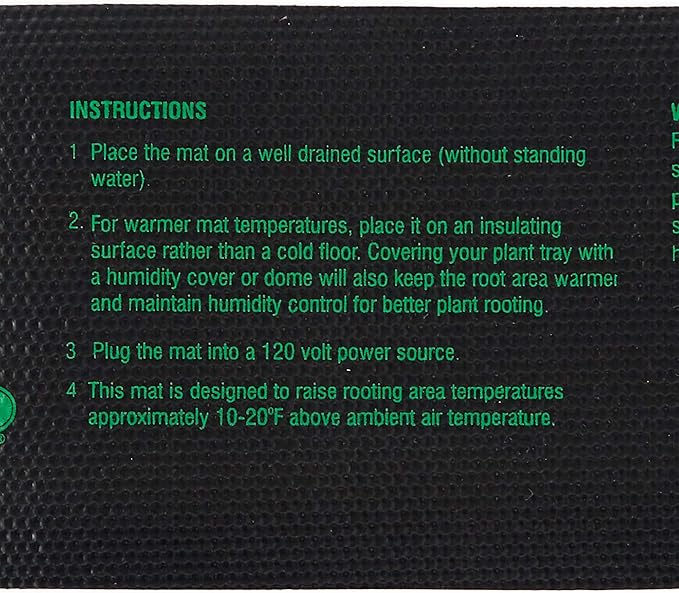 JUMP START Heat Mat, 3" x 20" Inches MT10004 Waterproof Durable, 7.3 Watt UL Certified Seedling, 3"x20", 7.3W