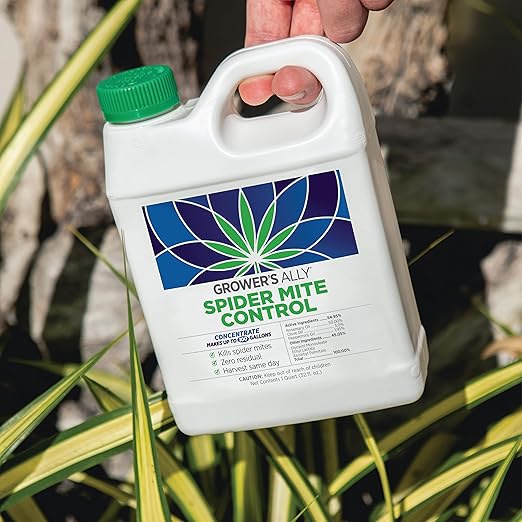 Grower's Ally Spider Mite Control Concentrate 1 qt | Natural Spider Mite & Insect Killer with Rosemary Oil - Trusted by Cultivators for Indoor and Outdoor Use - Makes 100 Gallons