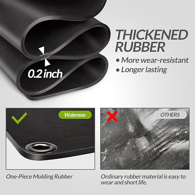 Walensee Snow Melting Mats for Entrances, 30" x 48" Graphene Heated Outdoor Doormats with Plug, No-Slip Rubber Snow Heating Mats, 3 in/h Speed, Ice Melts Pads for Winter Roofs, Backyards Snow Removal