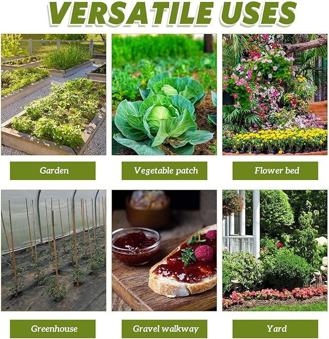 78 x 6.5 ft Garden Weed Barrier Landscape with Planting Holes Fabric Heavy Duty Weed Barrier Fabric Mat, Gardening Weed Cover Mat for Outdoor Garden Greenhouse Planting, Orchard