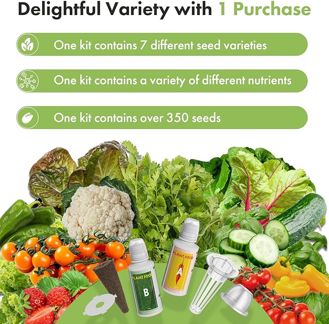 LYKOCLEAN Herb Seeds Pod Kit for AeroGarden, idoo, Ahopegarden, MUFGA Hydroponics Garden, 18-pods (350 Seeds+, Include Basil, Parsley, Mint, Cilantro, Shiso, Liquorice, Chicory)