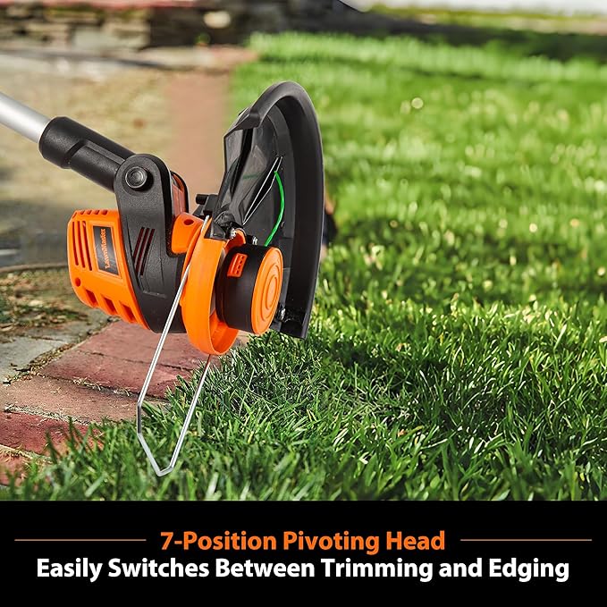 LawnMaster 20VMWGT 24V Max 13-inch Lawn Mower and Grass Trimmer 10-inch Combo with 2x4.0Ah Batteries and Charger