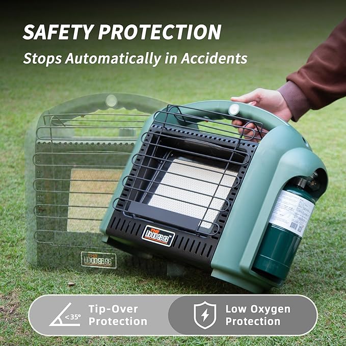 THE BOSS 12,000 BTU Propane Heater Indoor Outdoor Portable Heater Camping Propane Space Heater Outdoor