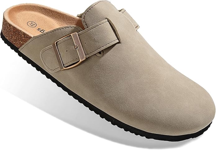 BULLIANT Comfort Clogs Slippers Sandals Nurse Work Shoes Unisex for Men Women with Cushioned Cork-Footbed