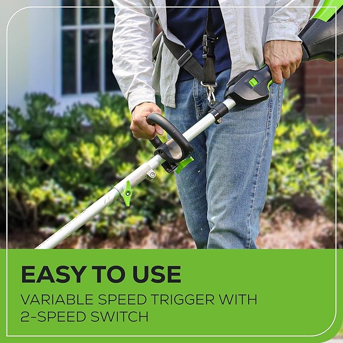 Greenworks 80V 16" Brushless Cordless (Attachment Capable) String Trimmer, 2.5Ah Battery and Charger Included