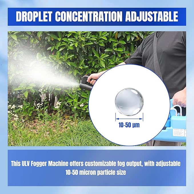 ULV Fogger Machine 7L (1.85 Gallon) Electric Portable Fogger Sprayer Ultra-Low Volume Atomizer for Indoor Outdoor Use in Home, Yard, Garden, Patio, and Large Spaces (7L Spray Machine-1Pack)