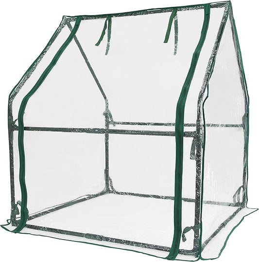 Gardzen Mini Greenhouse Heavy Duty Portable Green House, Clear Tent Small Greenhouse for Indoor Outdoor Plants 36.2”(L) x36.2”(W) x42.5”(H)