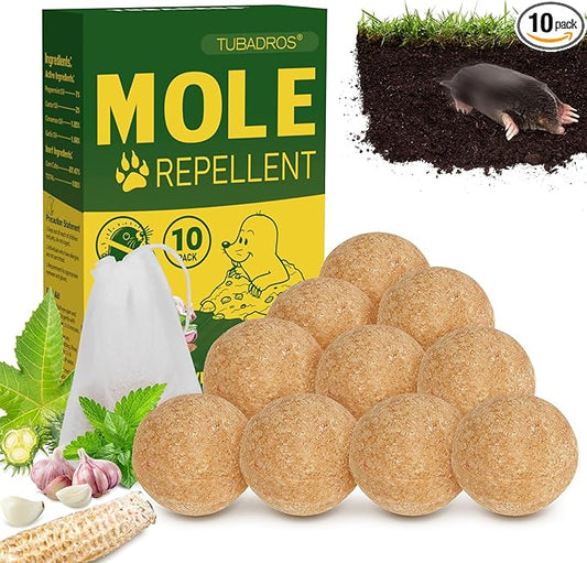 Mole Repellent Outdoor Use, Peppermint Oil to Repel Mole, Gopher, Vole Repellent, Mole Repellent for Lawn, Garden, Yard, Outdoor Use