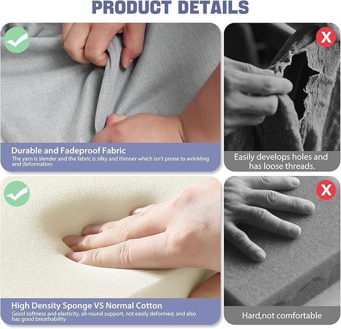 ABCASA Patio Furniture Set with Fire Pit Table, 44" 60,000 BTU Flame Comfortable 8 Piece Wicker Rattan Outdoor Furniture Set with Propane Fire Pit, Patio Conversation Sets for Porch,Deck,Poolside,Grey