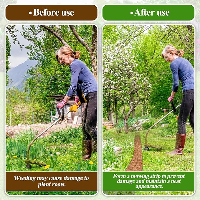 Natural Mulch Roll for Landscaping 240" X 6.3" Coconut Fiber Liner Mulch Mat with 32 U-Shaped Steel Stakes, Thick Mulch Roll for Garden Edging Border, Coconut Liners for Planters, Vegetables & Flowers