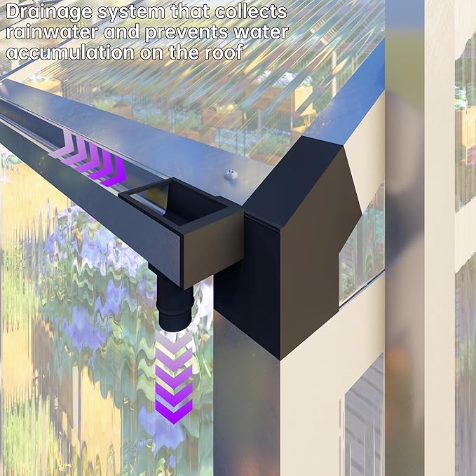 CQZY 6x10 FT Greenhouse for Outdoors,Green House for Outside,Silver